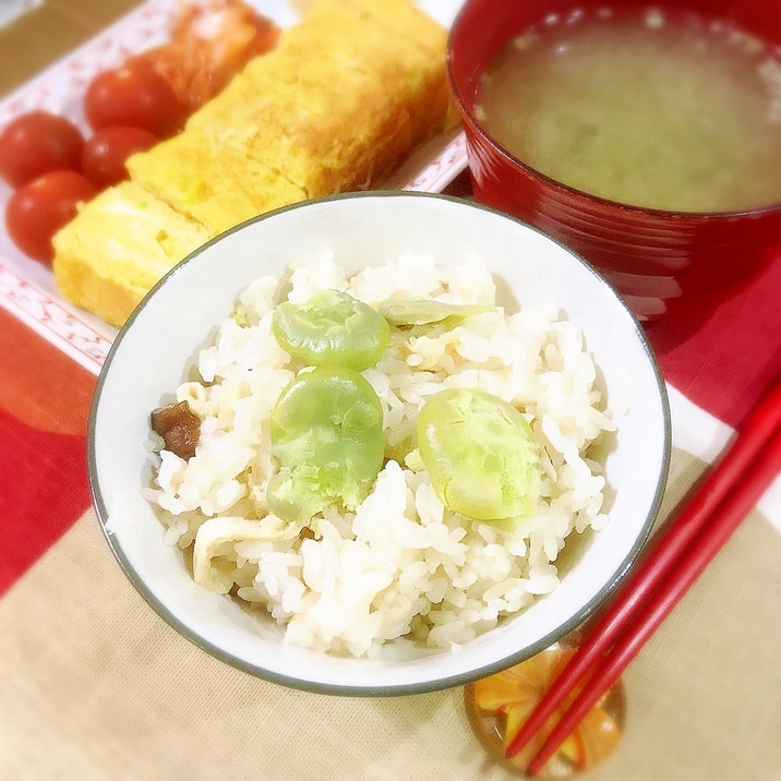 季節のご飯☆そら豆の炊き込みご飯